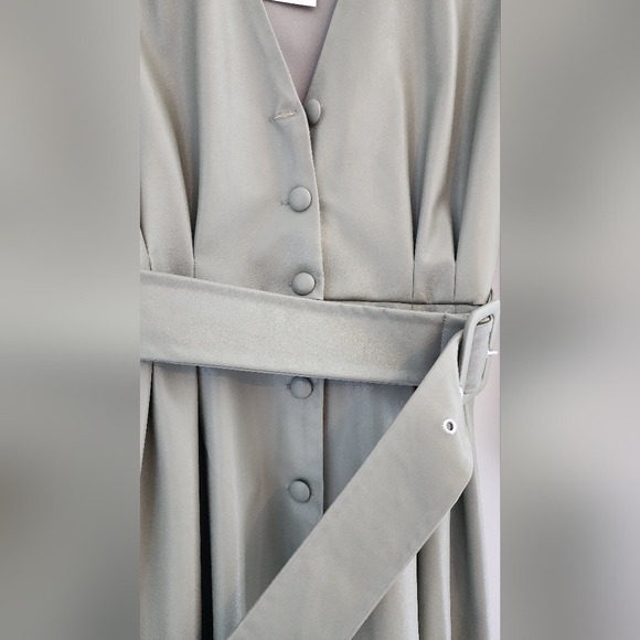 Faux leather button down dress - Picture 3 of 4